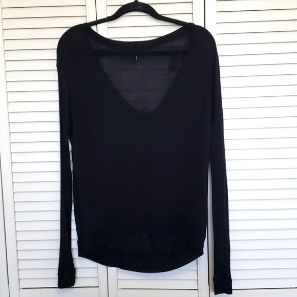 7 For All Mankind Oversized Modal and Silk Lightweight V-neck Sweater, Size XS - Picture 1 of 11